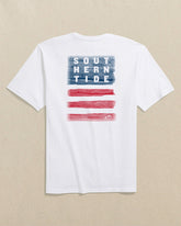 Americana Wooden Flag Short Sleeve T-Shirt Southern Tide Sale
