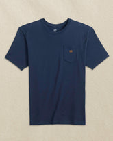 Embroidered Skipjack T-Shirt - Navy & Orange Southern Tide Outlets