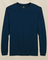 Navy Classic Long Sleeve Pocket T-Shirt Southern Tide Value Deal