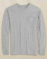 Heather Grey Classic Long Sleeve Pocket T-Shirt Southern Tide Sale