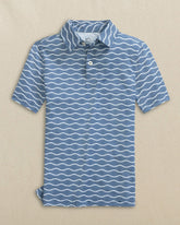 Boys Driver Waves Printed Performance Polo Southern Tide Discount