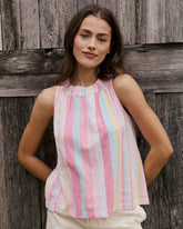 Karlea Smocked Neck Blouse Southern Tide On Sale
