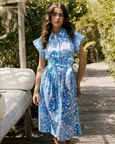 Tinley Printed Belted Midi Shirtdress Southern Tide Outlets
