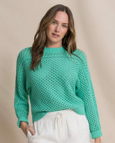Ophelia Open Stitch Sweater - Florida Keys Southern Tide Hot Deal