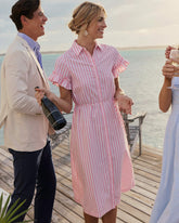 Tyra Striped Ruffle Sleeve Midi Dress Southern Tide Exclusive Deal