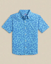 Boys Pineapple Parade Short Sleeve Sport Shirt Southern Tide On Sale