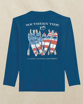 Kids Americana Performance Long Sleeve T-Shirt Southern Tide Bargain