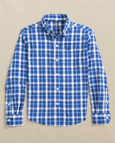 Boys River Ridge Plaid Long Sleeve Sport Shirt - Blue Southern Tide Bargain