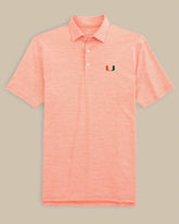 Miami Hurricanes Driver Spacedye Polo Shirt Southern Tide Discounted