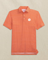 Clemson Tigers Driver Dunes Edge Plaid Polo Southern Tide Discount