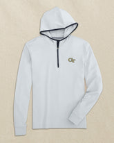 Georgia Tech Scuttle Quarter Zip Hoodie Southern Tide Discount