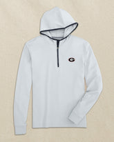 Georgia Bulldogs Oval G Scuttle Quarter Zip Hoodie Southern Tide Outlets