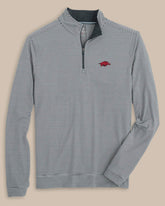Arkansas Razorbacks Stripe Heather Quarter Zip Southern Tide Outlets