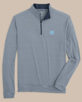 UNC Tar Heels Stripe Heather Quarter Zip Southern Tide Value Deal