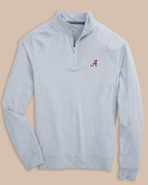 Alabama Crimson Tide Cruiser Heather Quarter Zip Southern Tide On Sale
