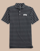TCU Horned Frogs brrr°®-eeze Desmond Stripe Polo Southern Tide Exclusive Deal