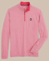 Ohio State Buckeyes Stripe Heather Quarter Zip Southern Tide Hot Deal