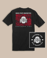 Ohio State Buckeyes Halftone Monstera T-Shirt Southern Tide Discount