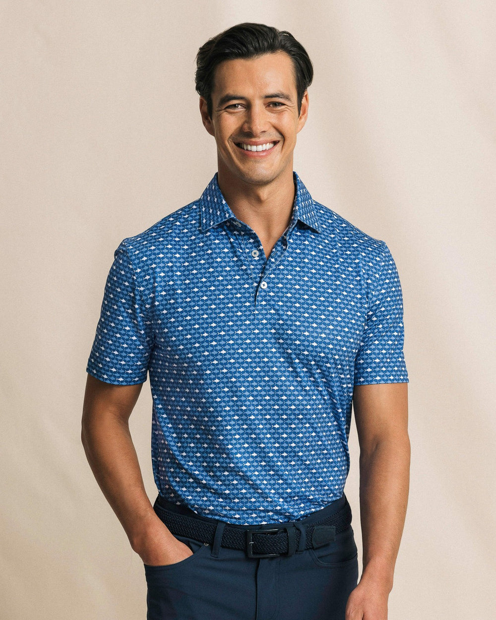 Driver Fintastic Frenzy Printed Polo Southern Tide Hot Deal