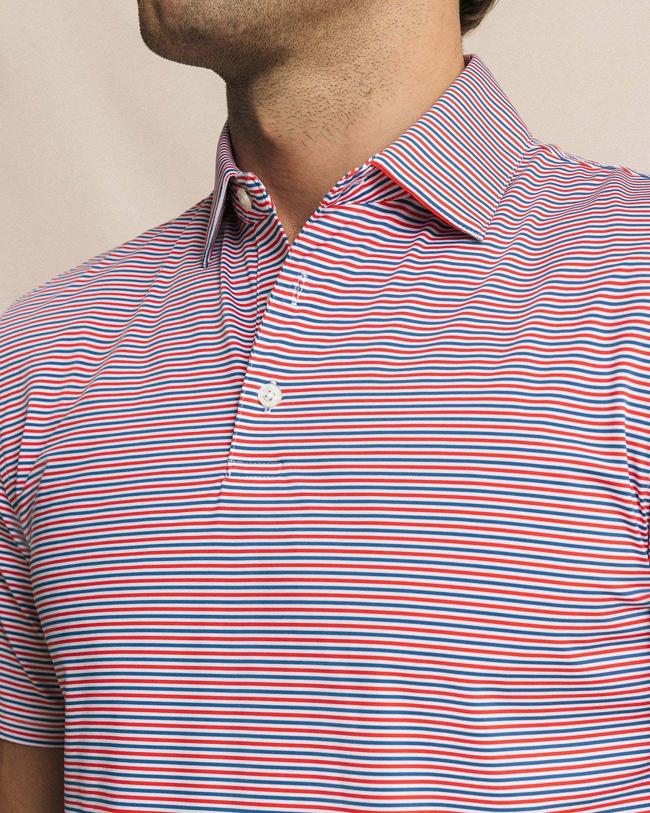 Pelican Landing Stripe Performance Polo Southern Tide Bargain
