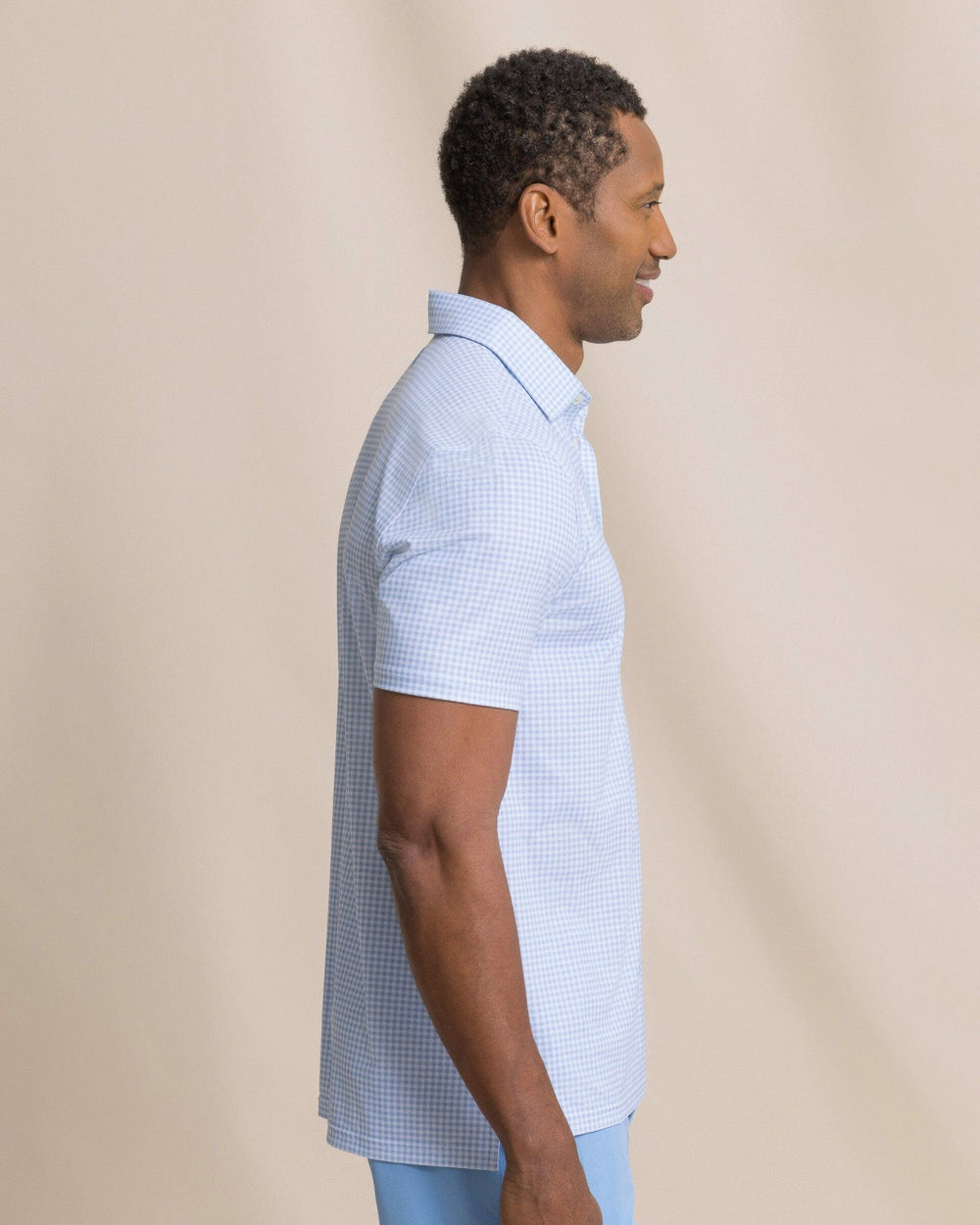 Driver Island View Gingham Printed Polo Southern Tide Discount