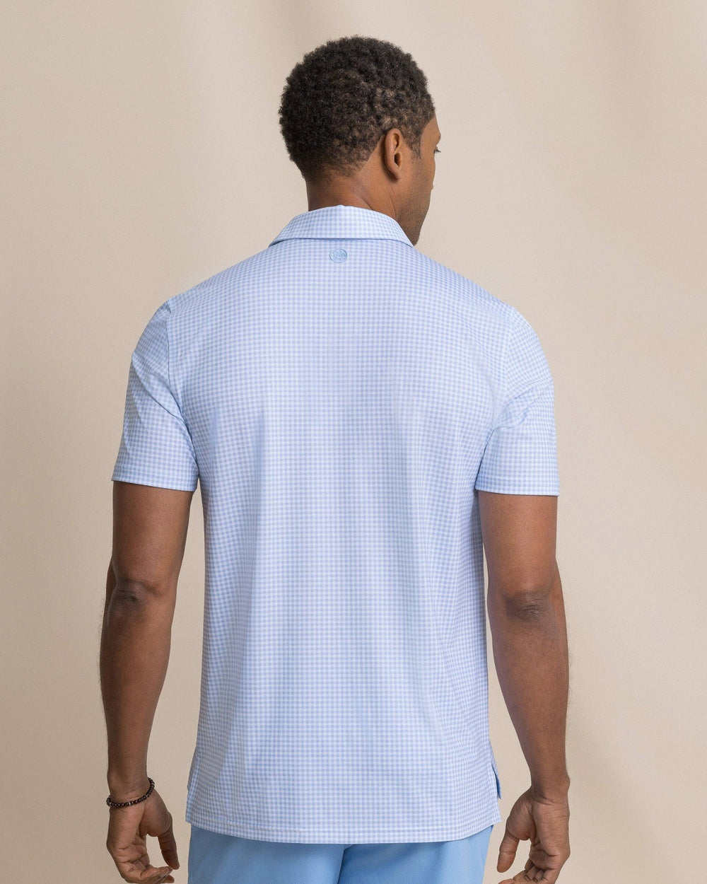 Driver Island View Gingham Printed Polo Southern Tide Discount