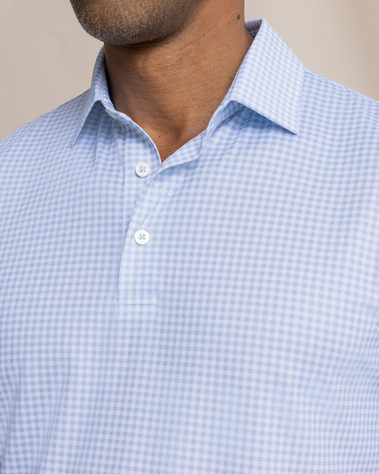 Driver Island View Gingham Printed Polo Southern Tide Discount