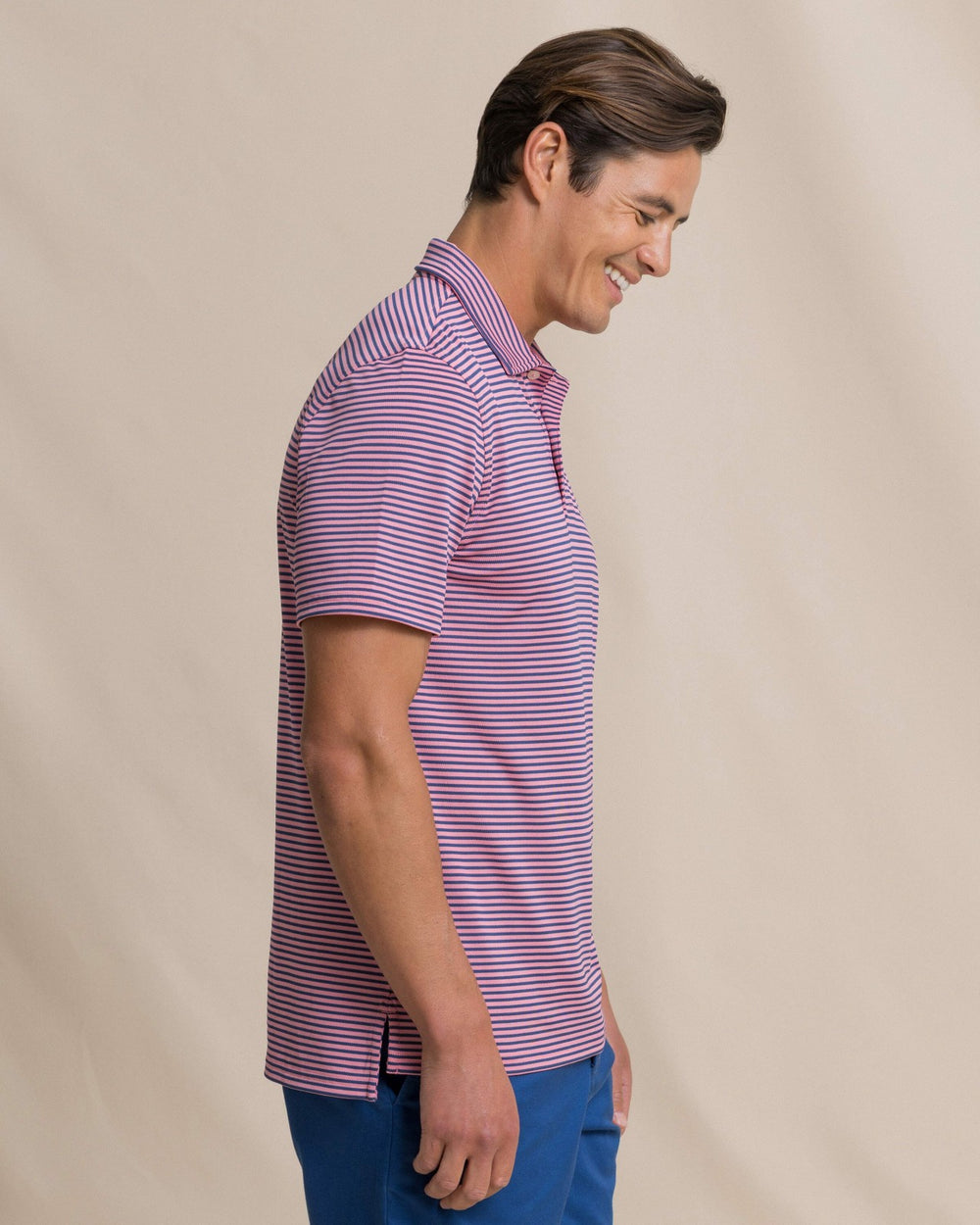 Oceanfront Stripe Pique Performance Polo Southern Tide Exclusive Deal