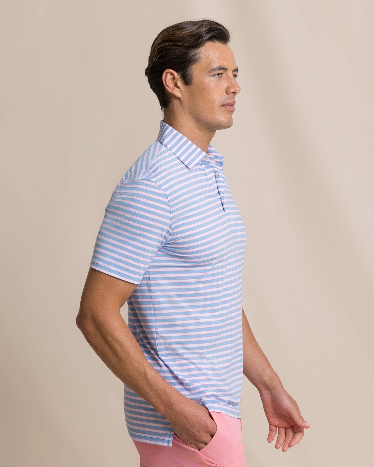 Water Way Stripe Performance Polo Southern Tide Discounted