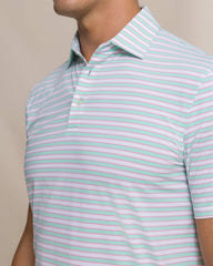 Water Way Stripe Performance Polo Southern Tide Discounted