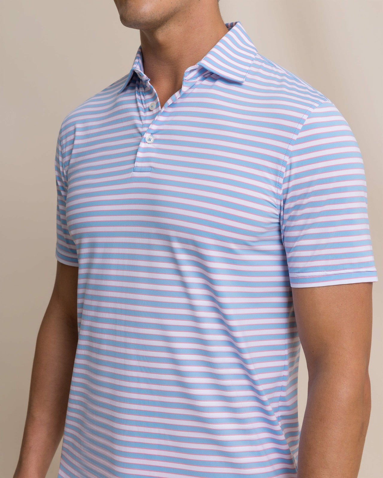 Water Way Stripe Performance Polo Southern Tide Discounted