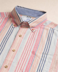 Sea Voyage Stripe Linen Rayon Short Sleeve Shirt Southern Tide Exclusive Deal