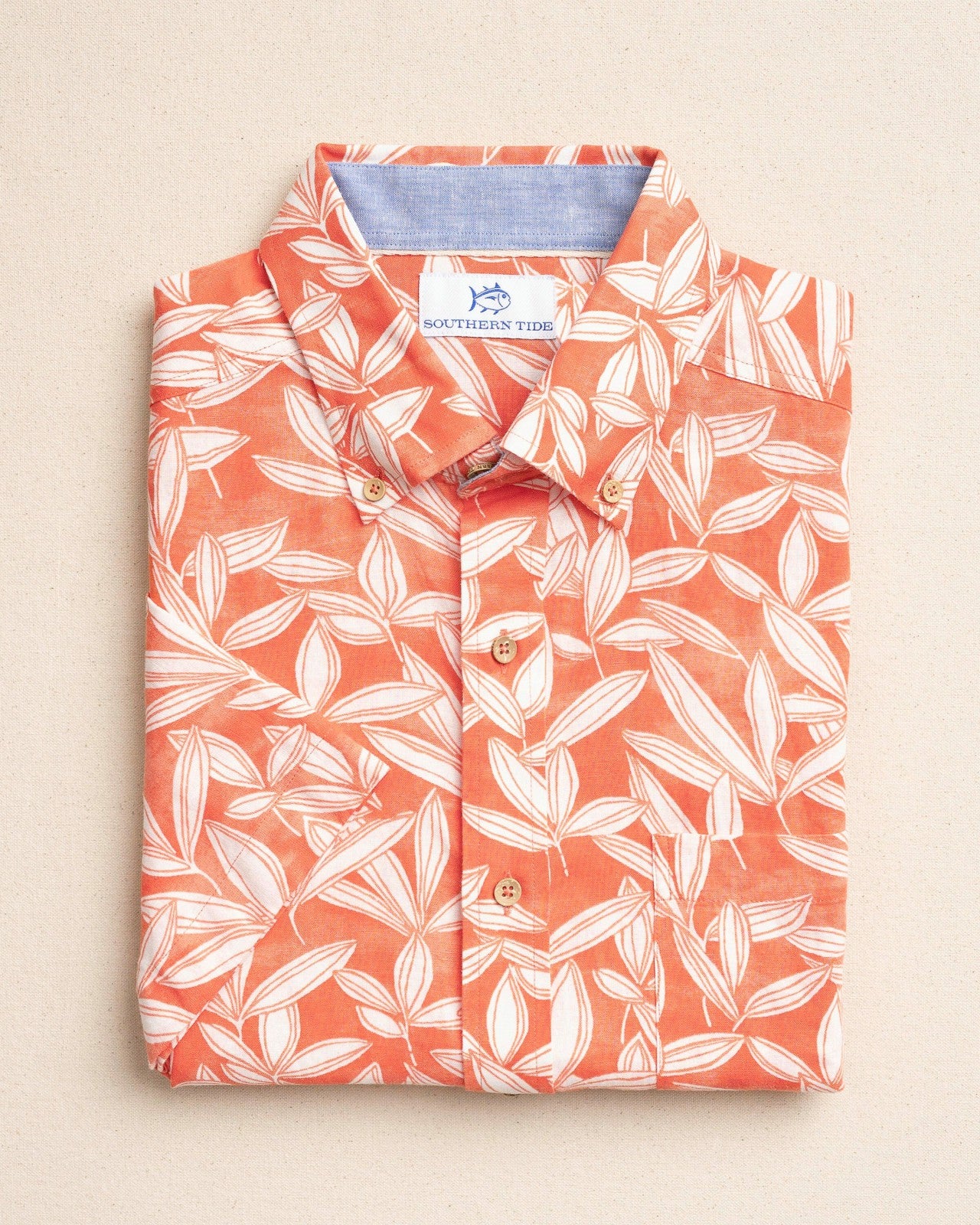 Kokomo Row Linen Rayon Short Sleeve Sport Shirt Southern Tide On Sale