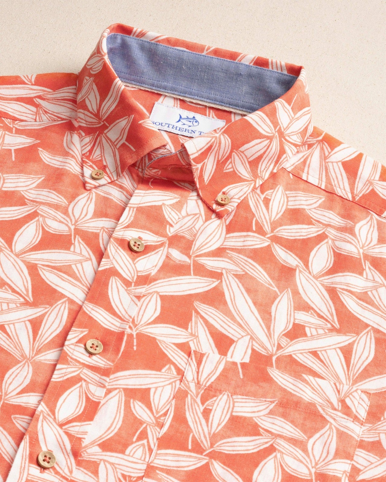 Kokomo Row Linen Rayon Short Sleeve Sport Shirt Southern Tide On Sale