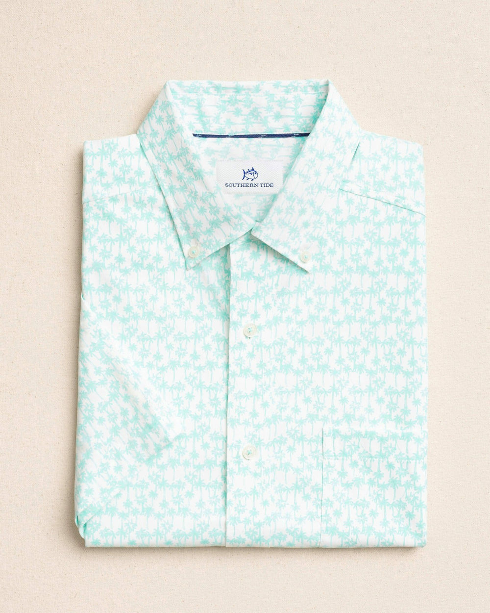 Talk To The Palm Short Sleeve Sport Shirt Southern Tide Hot Deal