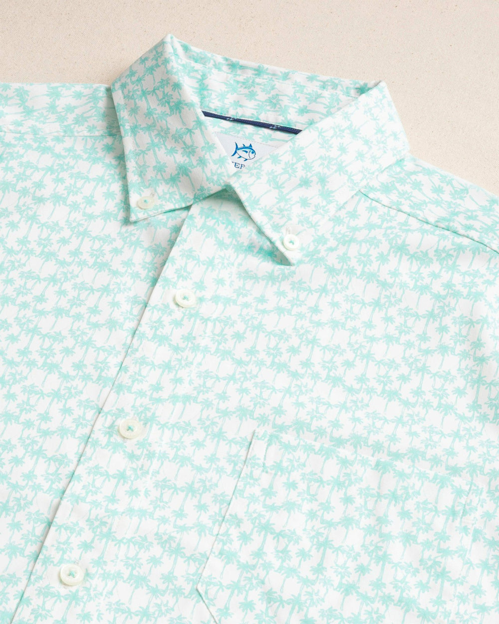 Talk To The Palm Short Sleeve Sport Shirt Southern Tide Hot Deal