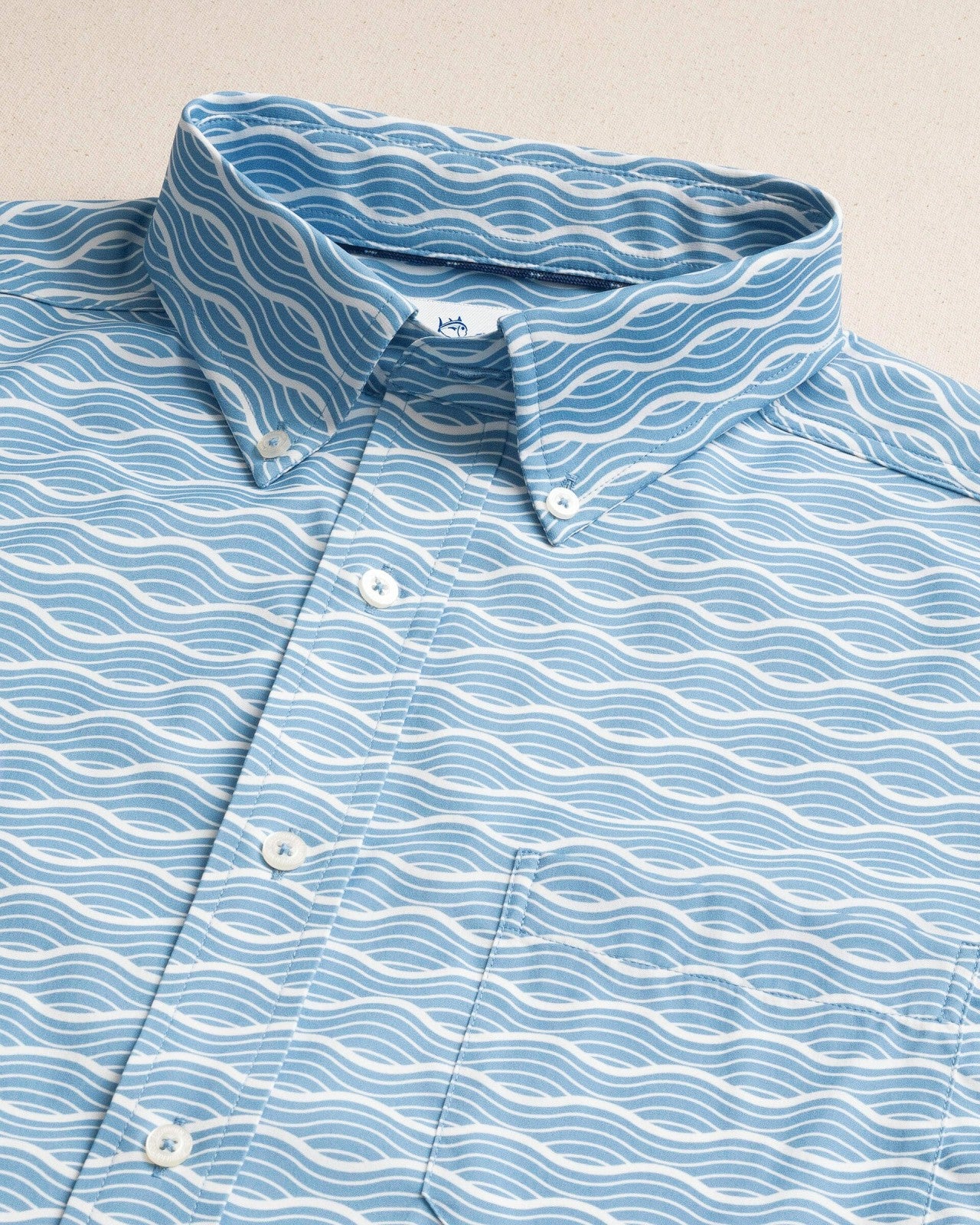 Ocean Echo Short Sleeve Sport Shirt Southern Tide Discounted