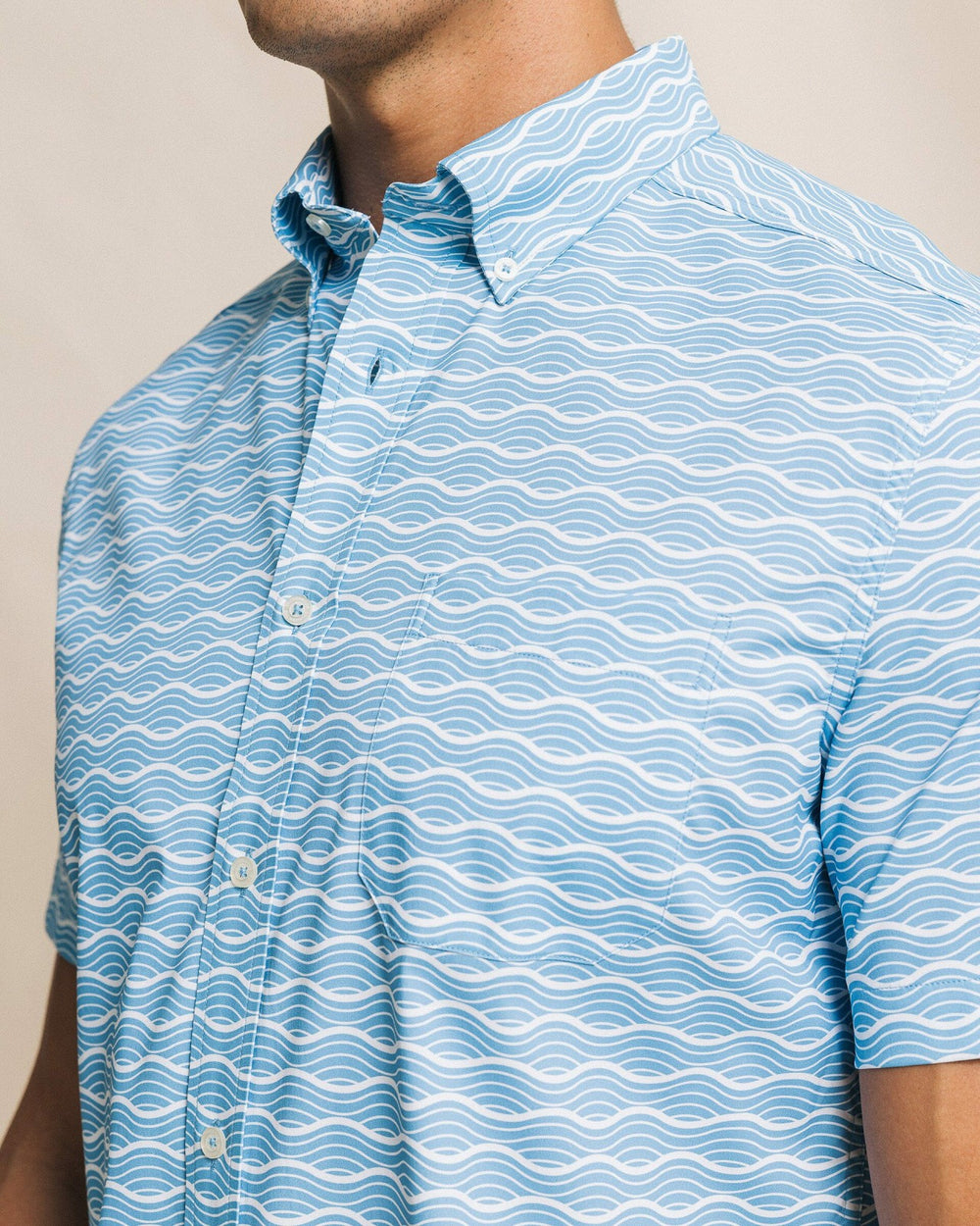 Ocean Echo Short Sleeve Sport Shirt Southern Tide Discounted