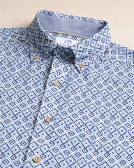 Marine Mirage Linen Rayon Short Sleeve Shirt Southern Tide Sale