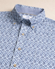 Marine Mirage Linen Rayon Short Sleeve Shirt Southern Tide Sale