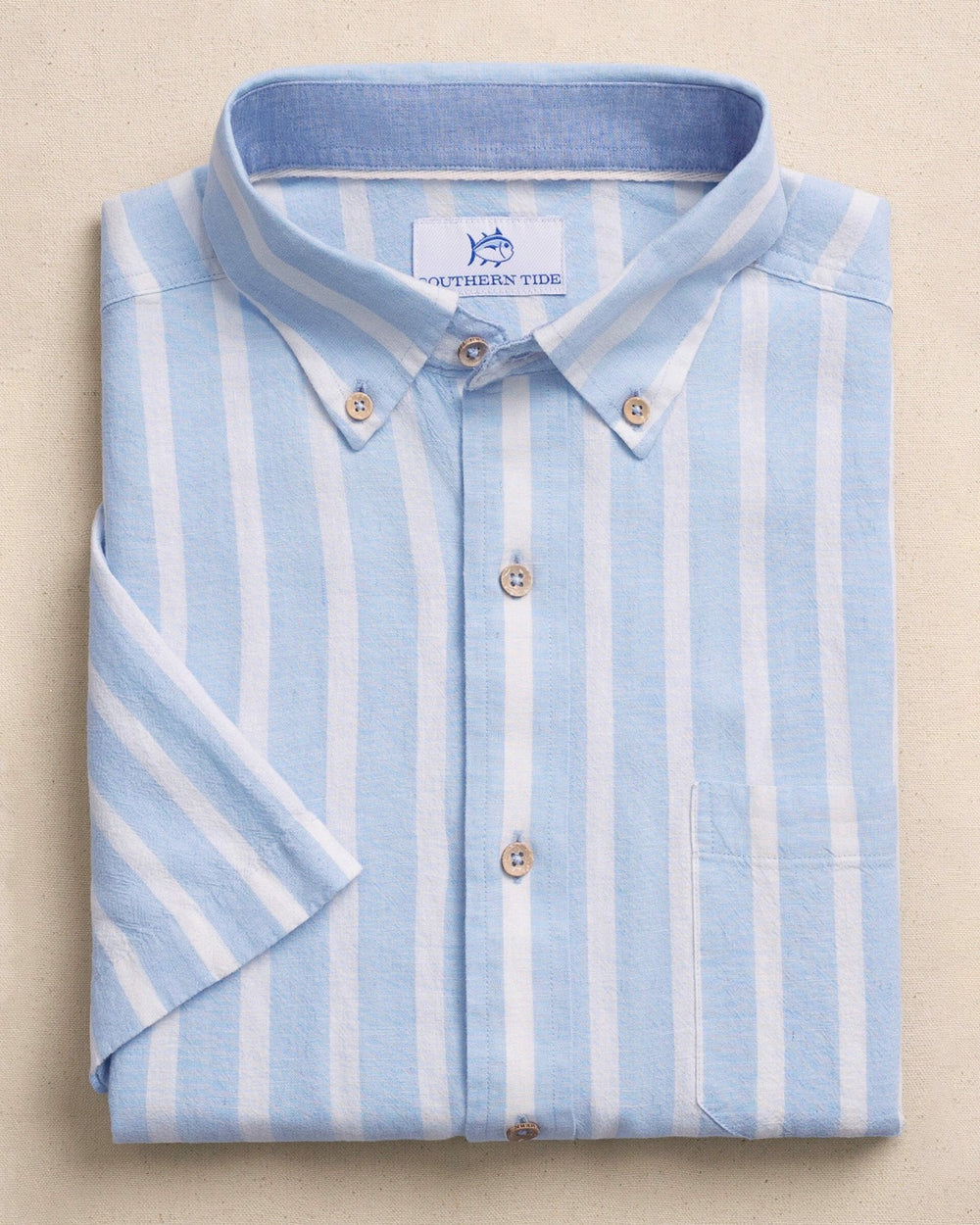 Seamark Stripe Short Sleeve Sport Shirt Southern Tide On Sale