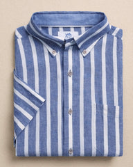 Seamark Stripe Short Sleeve Sport Shirt Southern Tide On Sale