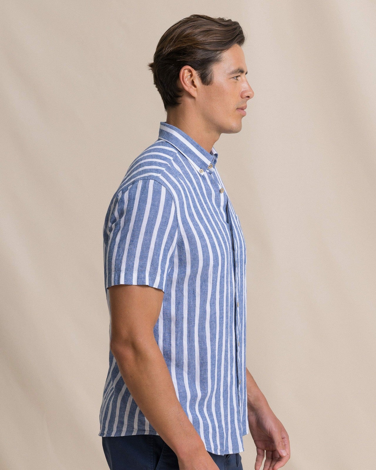 Seamark Stripe Short Sleeve Sport Shirt Southern Tide On Sale