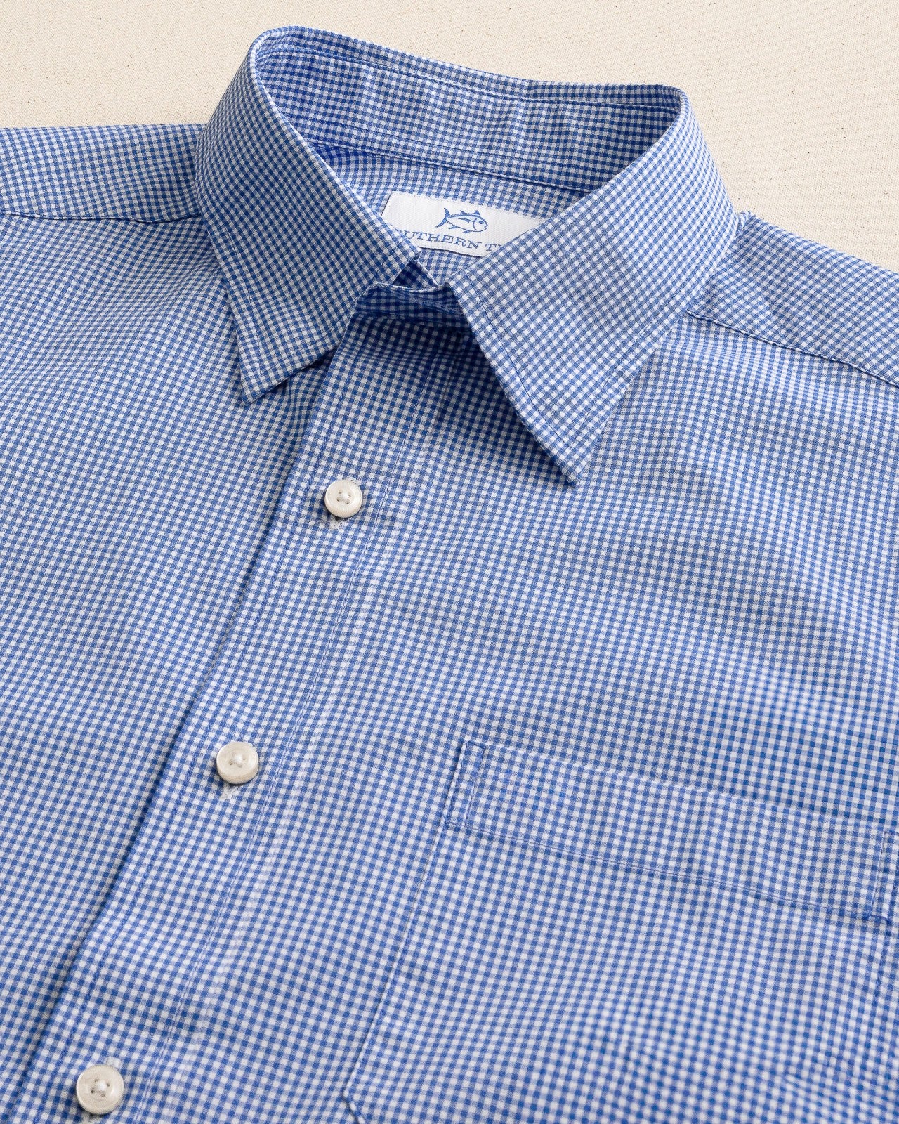 Charleston Parkwood Micro-Gingham Shirt Southern Tide On Sale