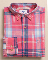 Cedar Island Plaid Linen Rayon Sport Shirt Southern Tide Special Offer
