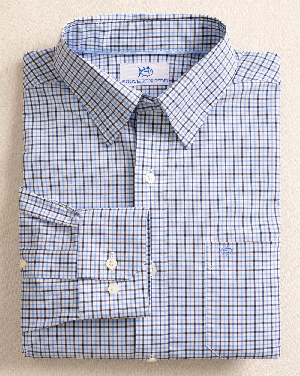 Charleston Summerton Plaid Sport Shirt - Blue Southern Tide Bargain