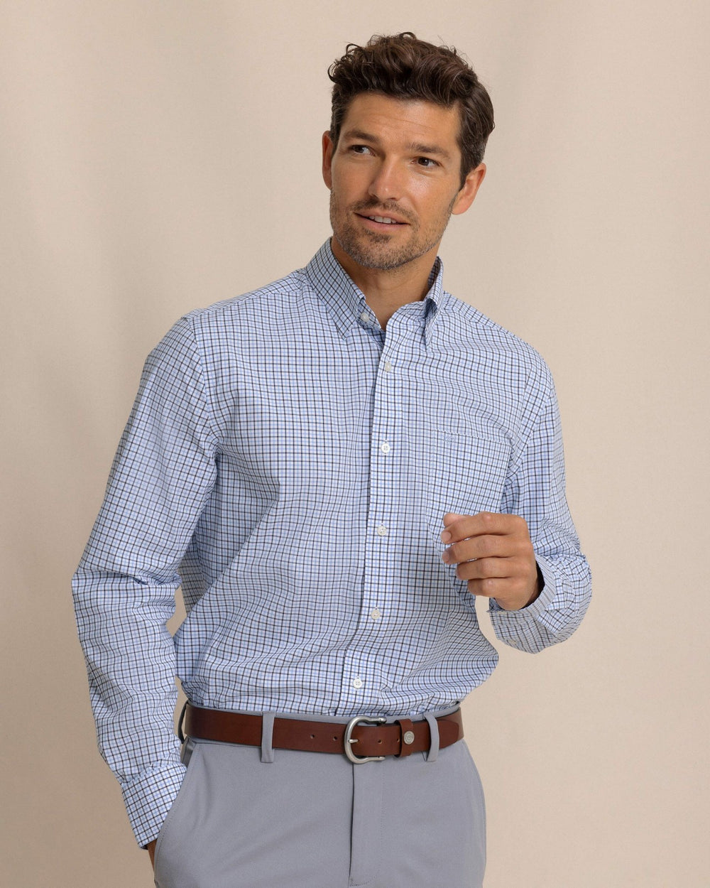 Charleston Summerton Plaid Sport Shirt - Blue Southern Tide Bargain