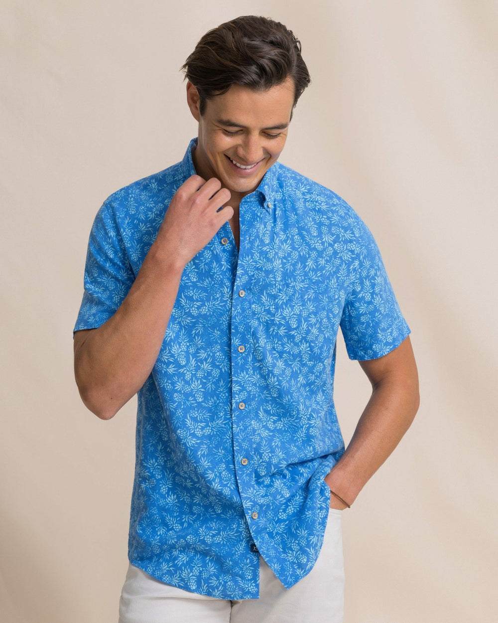 Pineapple Parade Short Sleeve Sport Shirt Southern Tide Limited Offer