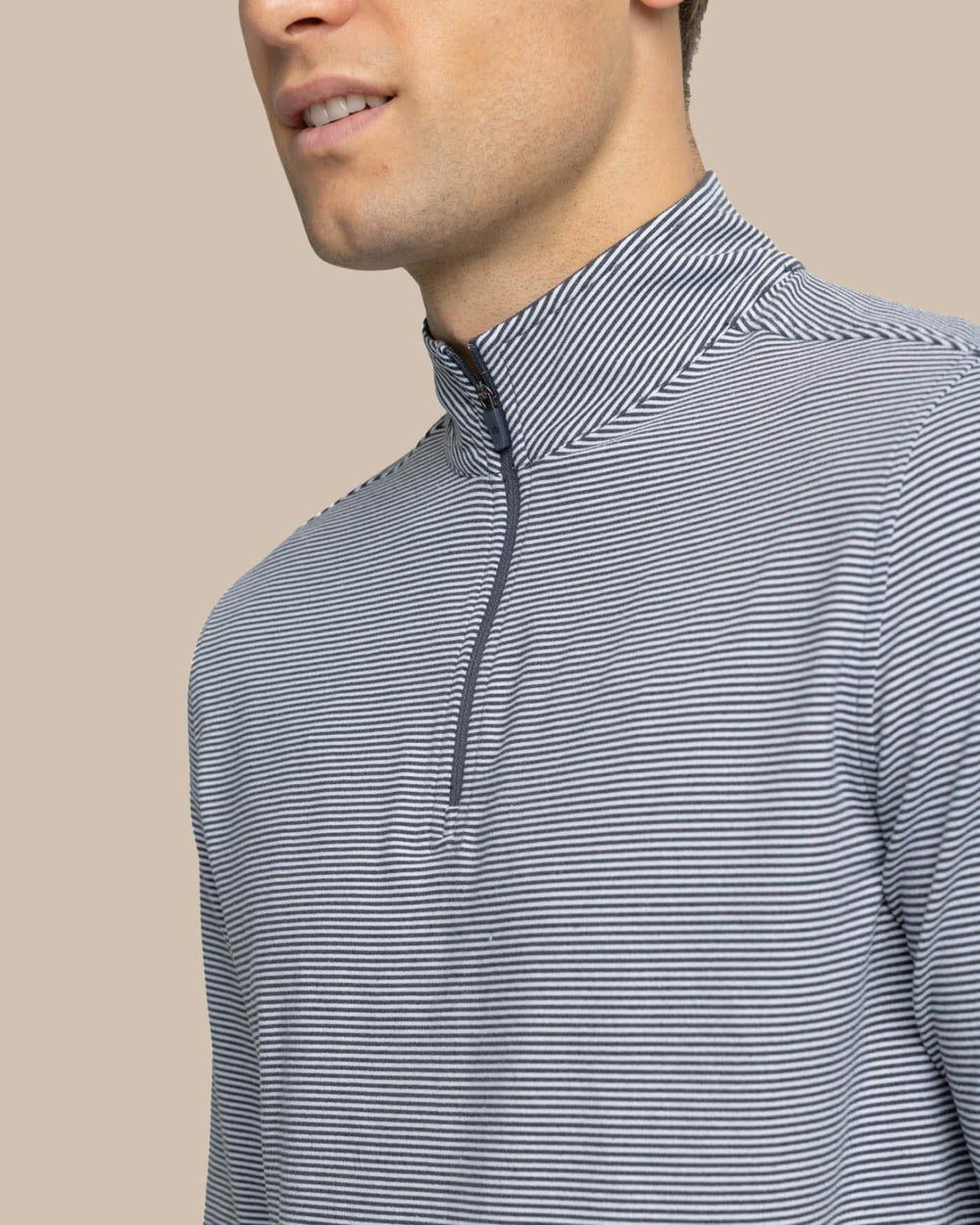 Cruiser Micro-Stripe Heather Quarter Zip Southern Tide Sale