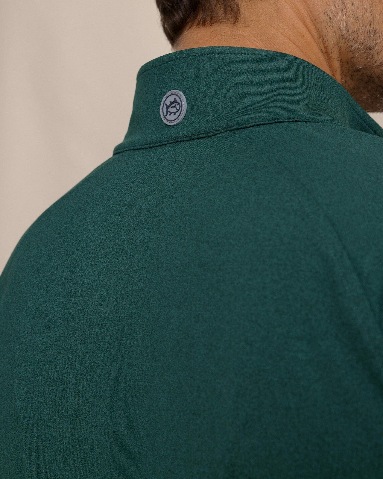 Cruiser Heather Quarter Zip Pullover - Green Southern Tide Outlets